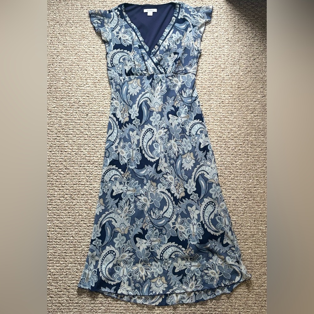 Dressbarn Blue Paisley Dress